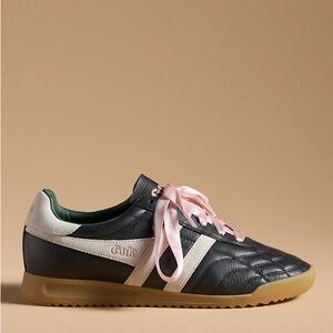 Gola Black and Pink Ribbon Stadium Sneakers